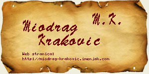 Miodrag Kraković vizit kartica
